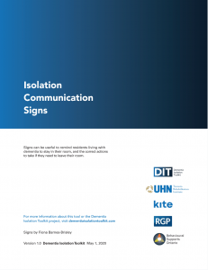 Image of the isolation communication signs package